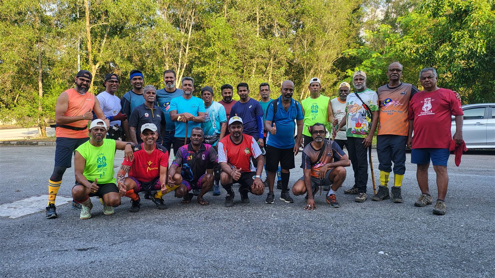 The Silvercity pack before a run